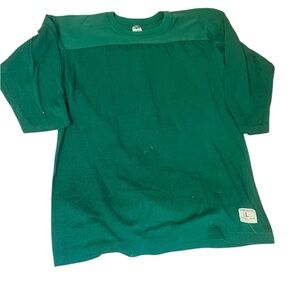 Vintage Champion Green Crewneck Tee Made in USA | Size Large